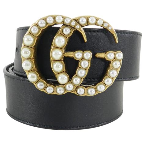 big gucci belt with pearls|gucci belt with pearl buckle.